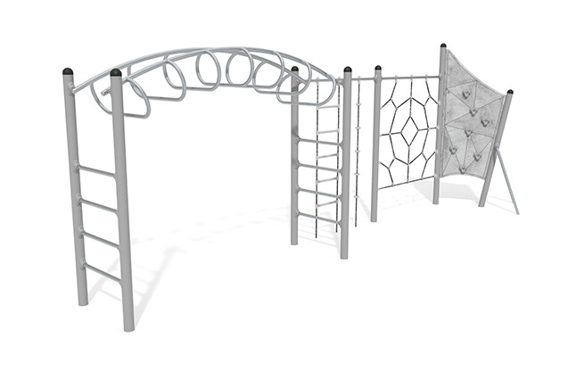 3D rendering af Climbing structure - Active climbing course