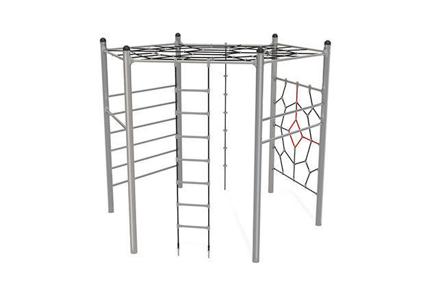 3D rendering af Climbing structure - hexagonal stainless steel