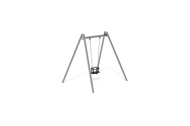 3D rendering af Swing - Aquarius 1 baby seat stainless steel