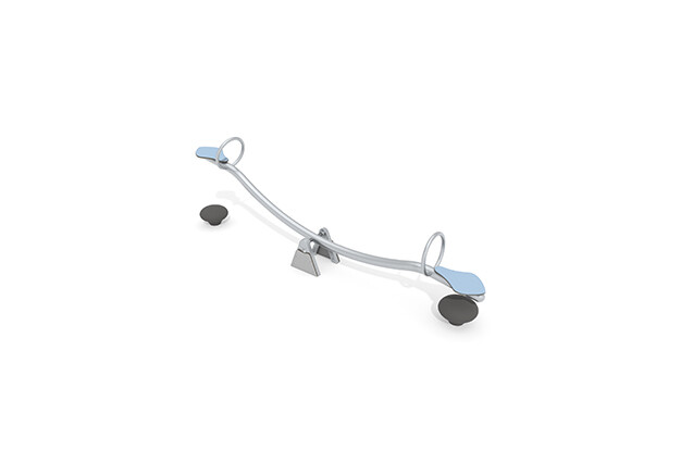 3D rendering af Seesaw - stainless steel blue l 3.4 m