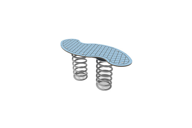 3D rendering af Seesaw – spring platform blue l 103 cm