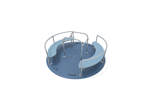 3D rendering af Carousel - for 2 wheelchairs blue Ø249 cm