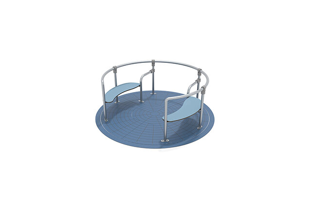 3D rendering af Carousel - for 1 wheelchair blue Ø174 cm