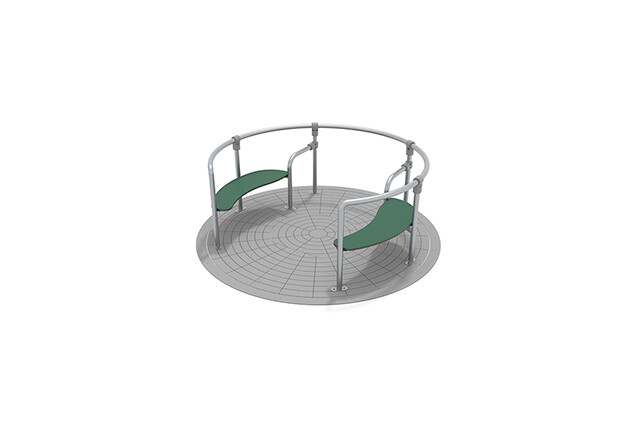3D rendering af Carousel - for 1 wheelchair green Ø174 cm