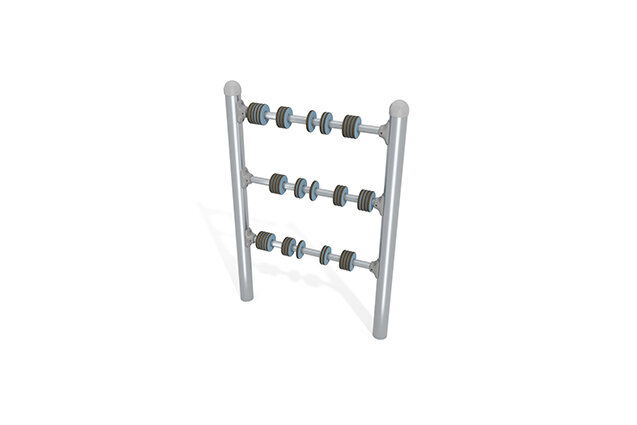 3D rendering af Activity board - sensory and learning panel blue