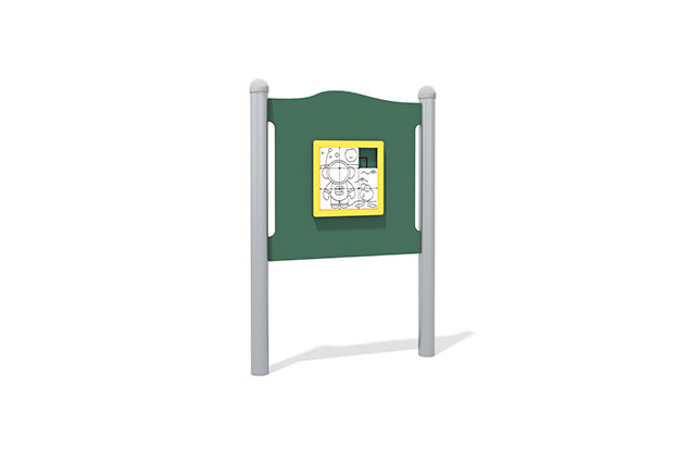 3D rendering af Activity board - sliding puzzle green
