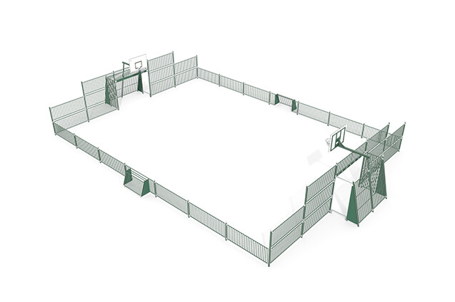 3D rendering af Multi-purpose pitch - Sport Arena 2, 20.76 x 14.20 m green