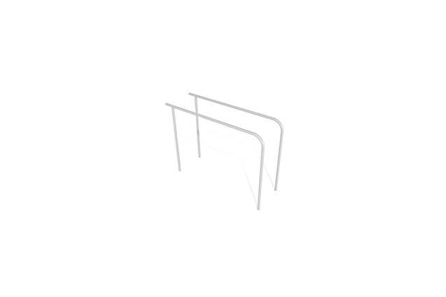 3D rendering af Fitness – Street workout parallel bars grey