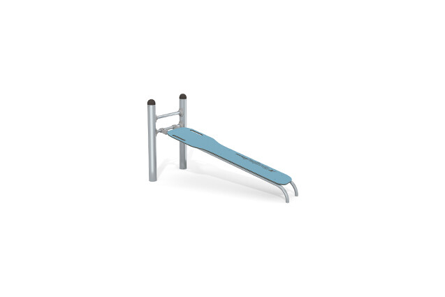 3D rendering af Fitness - Street Workout Inox incline bench blue