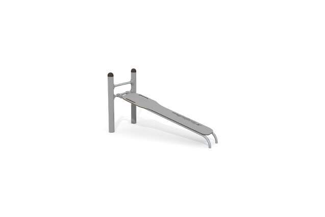 3D rendering af Fitness – Street workout incline bench grey