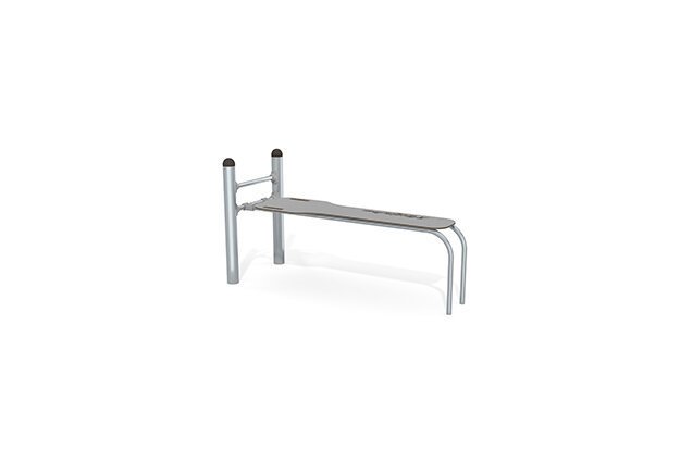 3D rendering af Fitness - Street Workout Inox weight bench straight grey