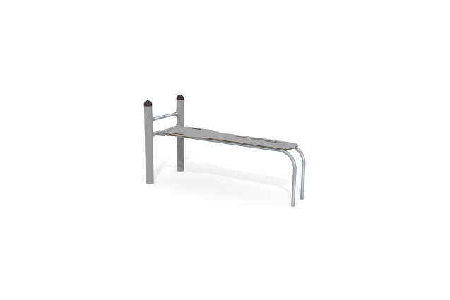 3D rendering af Fitness – Street workout flat bench grey