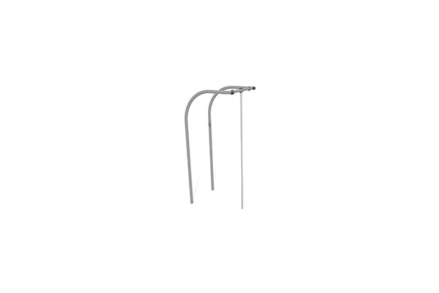3D rendering af Fitness – Street workout climbing pole grey