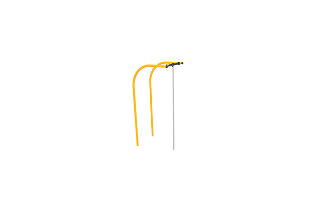 3D rendering af Fitness – Street workout climbing pole yellow