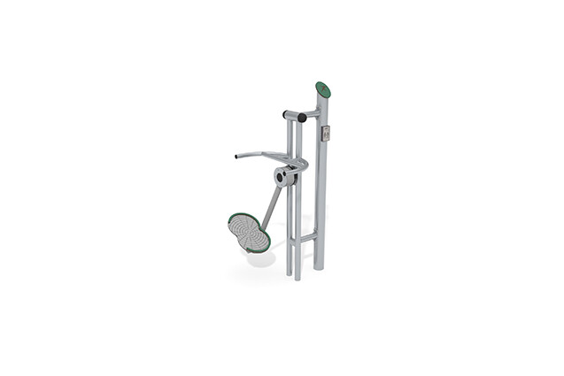 3D rendering af Fitness - Outdoor Inox air skier green