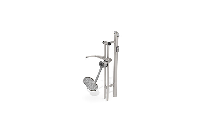 3D rendering af Fitness - Outdoor Inox air skier grey