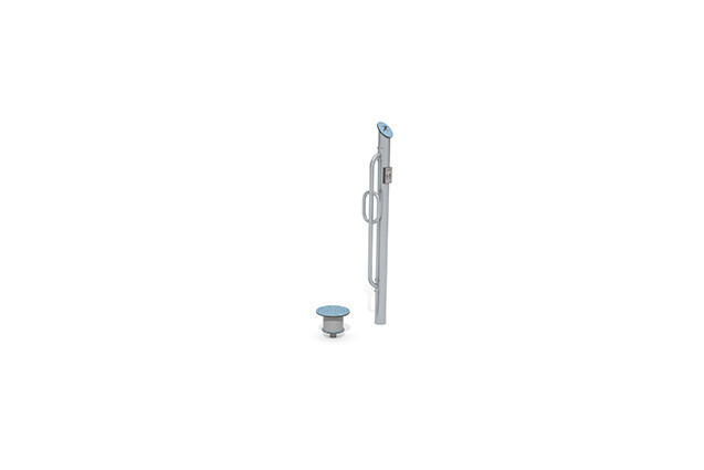 3D rendering af Fitness - Outdoor Inox standing twister blue