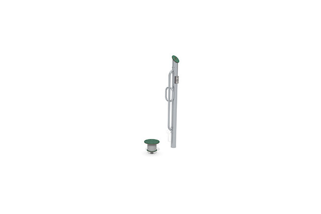 3D rendering af Fitness - Outdoor Inox standing twister green
