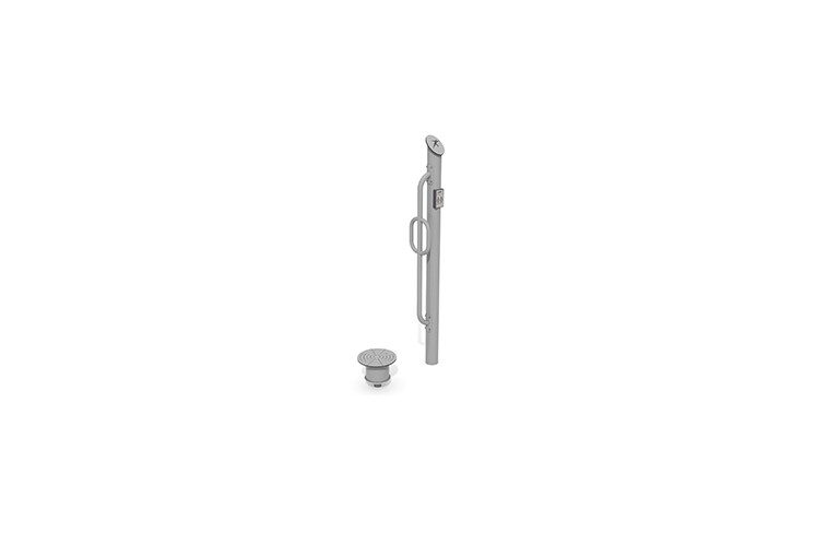 3D rendering af Fitness - Outdoor standing twister grey