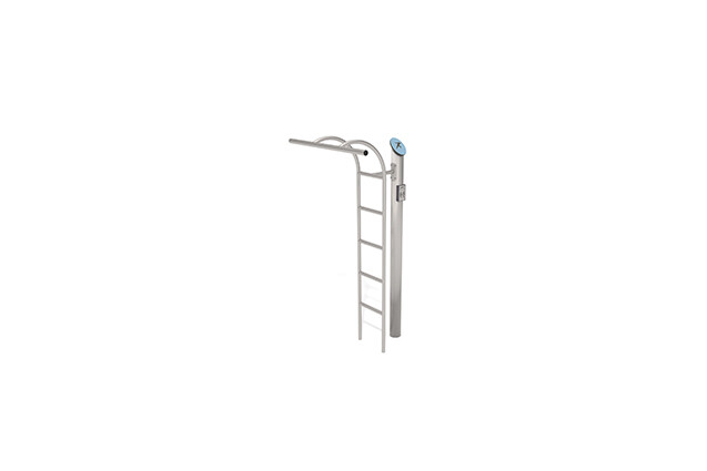 3D rendering af Fitness - Outdoor Inox pull-up ladder blue