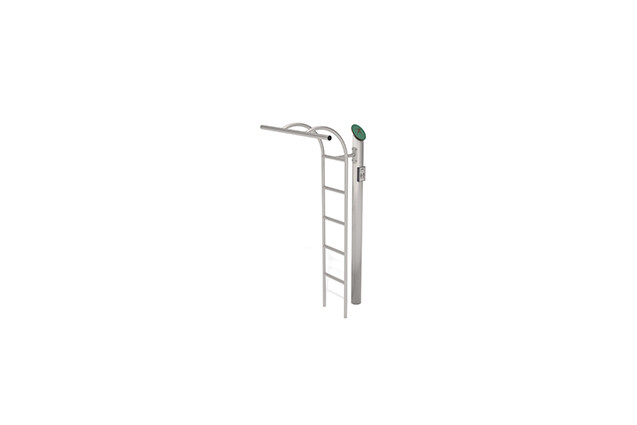 3D rendering af Fitness - Outdoor Inox pull-up bar green