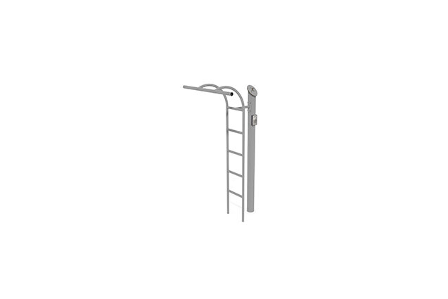 3D rendering af Fitness - Outdoor pull-up bar grey