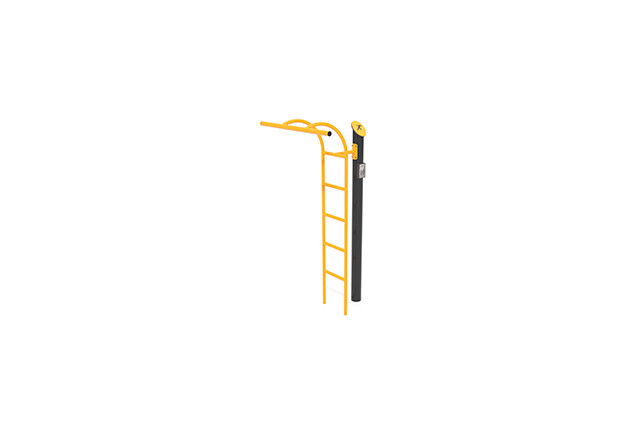 3D rendering af Fitness - Outdoor pull-up bar yellow