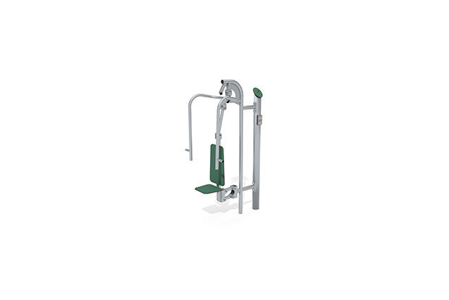 3D rendering af Fitness - Outdoor Inox chest press green