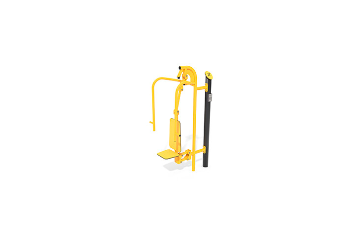 3D rendering af Fitness - Outdoor chest press yellow