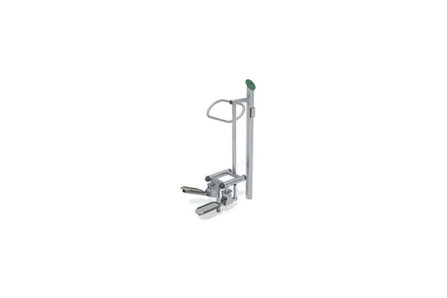 3D rendering af Fitness - Outdoor Inox stepper green