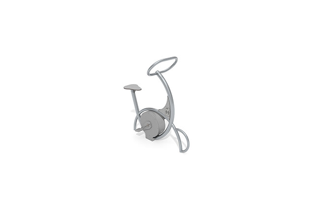 3D rendering af Fitness - Outdoor Inox exercise bike grey