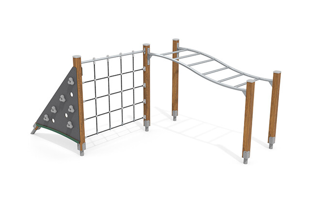 3D rendering af Climbing structure - ECO climbing track S