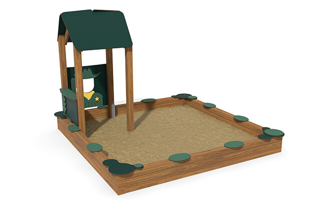 3D rendering af Sandbox - ECO sandbox and playhouse