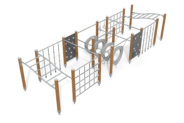 3D rendering af Climbing structure - ECO climbing track L