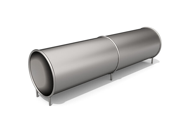 3D rendering af Obstacle course - crawl tube 3 m stainless steel