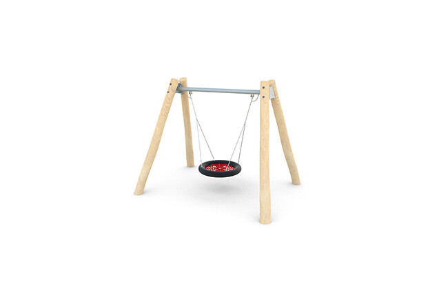 3D rendering af Swing - bird's nest Ø1 m stand A-leg robinia