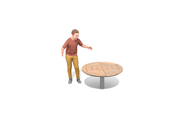 3D rendering af Carousel - turntable robinia