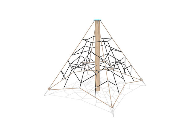 3D rendering af Climbing net - Robinia Scandic pyramid 2.3 m