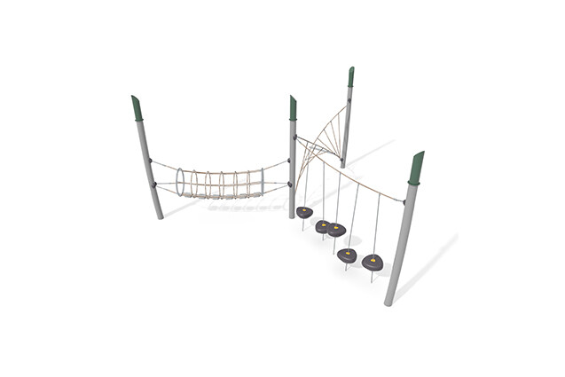 3D rendering af Obstacle course - Acrobat obstacle course 2 green/beige