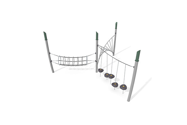 3D rendering af Obstacle course - Acrobat obstacle course 2 green/black
