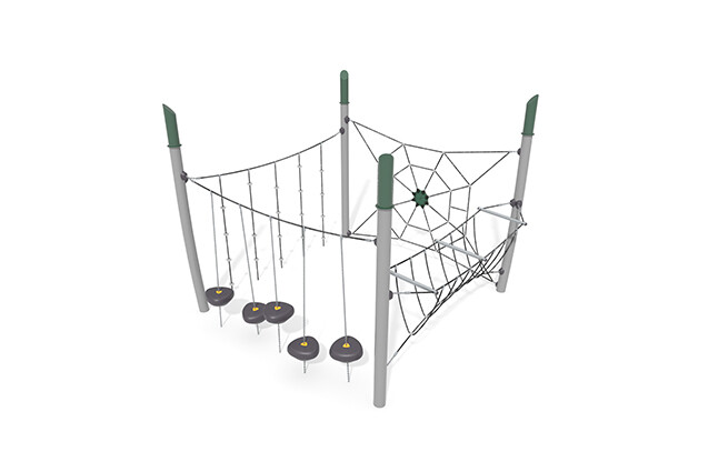 3D rendering af Obstacle course - Acrobat obstacle course 3 green/black