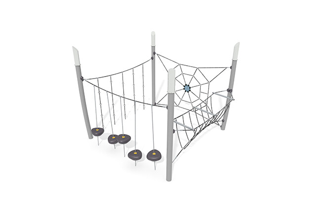 3D rendering af Obstacle course - Acrobat obstacle course 3 grey/black