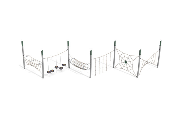 3D rendering af Obstacle course - Acrobat obstacle course 5 green/beige
