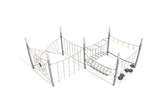 3D rendering af Obstacle course - Acrobat obstacle course 6 grey/beige