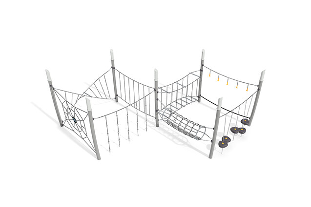 3D rendering af Obstacle course - large climbing course