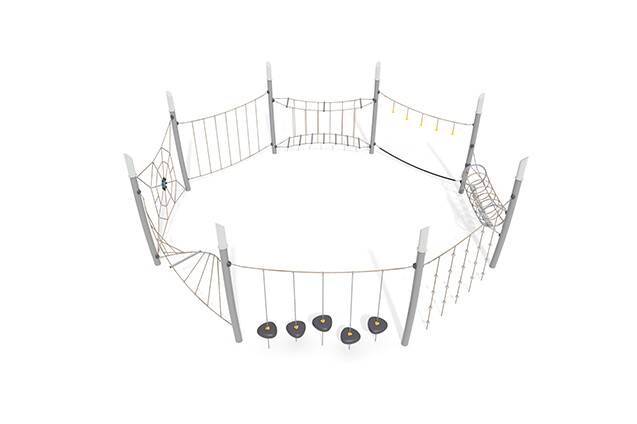 3D rendering af Obstacle course - Acrobat obstacle course 7 grey/beige