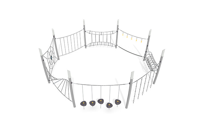 3D rendering af Obstacle course - Acrobat obstacle course 7 grey/black