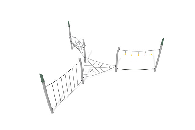 3D rendering af Obstacle course - Acrobat obstacle track 8 green/black