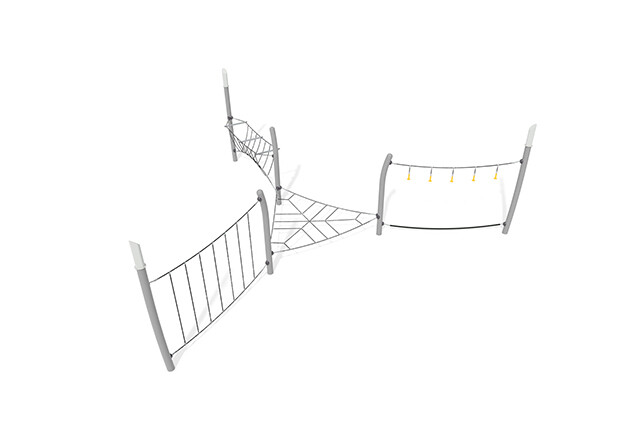 3D rendering af Obstacle course - Acrobat obstacle track 8 grey/black