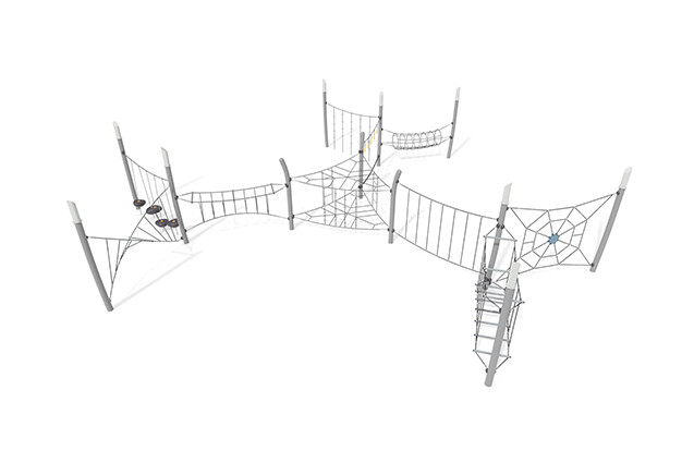 3D rendering af Obstacle course - Acrobat obstacle track 10 grey/black